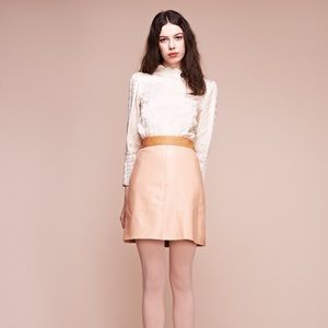 Lauren Moffatt Leather Skirt NWT Sz 2